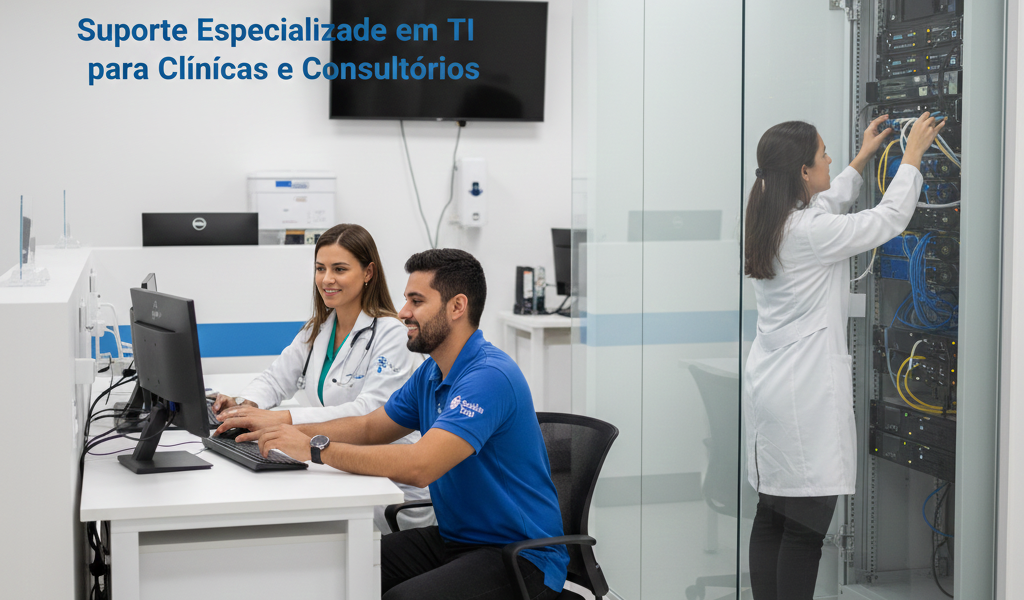 Suporte de TI para clínicas e consultórios: tecnologia como aliada da eficiência administrativa